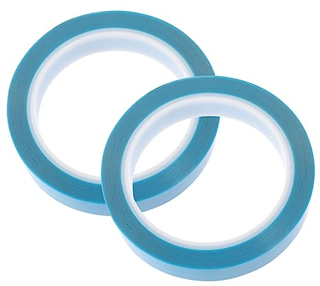 EXCEART Refrigerator Adhesive Tape 20mm x 50m Silent Pet Blue Tape for Appliance Fixation for Fridge Drawers 2 Rolls