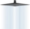 DLLCCM Duschkopf Regendusche 10 Zoll mit Selbstreinigenden Düsen Kopfbrause aus Edelstahl 304 - Quadratischer Duschkopf Regenbrause Regenduschkopf Schwarz (25 cm)