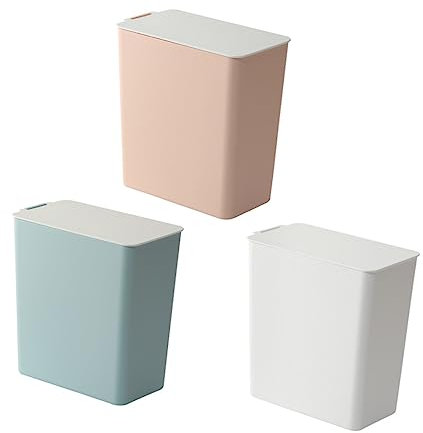 Zerodeko Poubelle de Bureau Mini avec Couvercle Poubelle Blanche de Table pour Déchets et Rangement