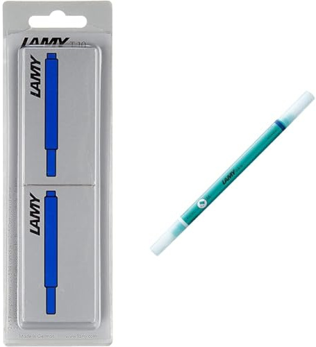 Lamy T10 Tintenpatrone 2er Set - Großraumpatronen in der Farbe blau Patronenfüllhaltermodelle & ink-x Tintenlöscher aus Kunststoff mit Löschspitze und Korrekturspitze