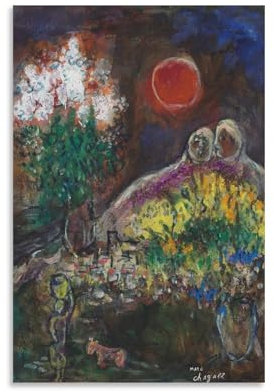 KOOHTAA Marc Chagall Etude Pour Le Baou De Saint-Jeannet Art Poster Peinture Poster Art Impression Murale Photo Peinture Poster à Suspendre Décoration Familiale 20 x 30 cm