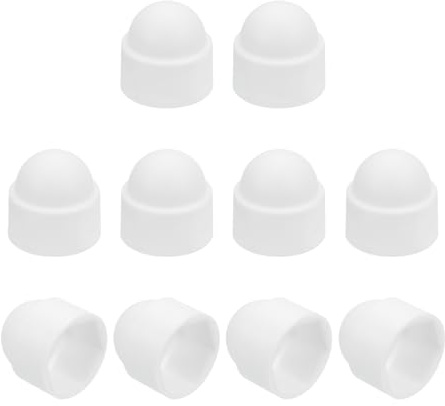 sourcing map 50Pcs M4x7x9mm Nut Protection Cap Black | Plastic Hexagonal Screw Protection Cap, Dome Acorn Hex Head Bolt Covers, Waterproof Decorative Caps