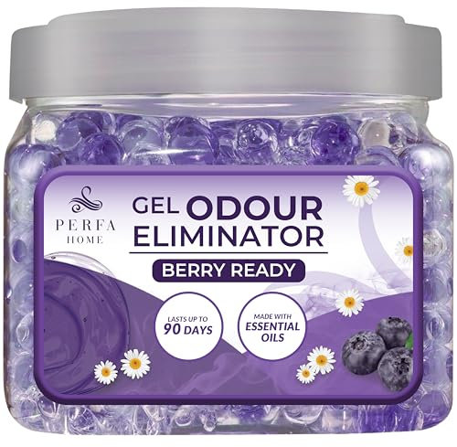 Strong Gel Air Freshener | (Pack of 2) Very Berry Scented Air Fresheners for Home, Bathrooms, and Cars | Child Friendly Air Freshener | Essential Oil Odour Eliminator Gel by Perfa