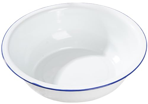 Fotbadfat, emalj fotbadfat, 3,9 l fotbad, emalj frukttvättställ, vintage fotbadkar för hem