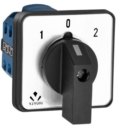 YJUW3320, Universal-Nockenschalter, Drehschalter, Wechselschalter 660V, 20A, 3 Positionen (EIN-AUS-EIN), 3 Phasen, 12 Klemmen,YJYUIU