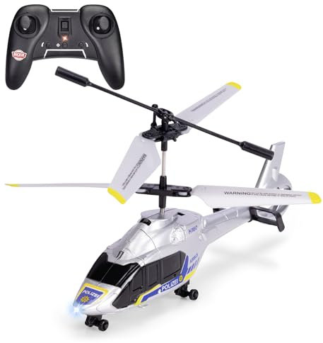 Dickie Toys - RC Polizei-Hubschrauber Airbus H160 (21 cm) - Ferngesteuerter Helikopter ab 8 Jahre mit Flugstabilisator und Licht, Spielzeug für Kinder, inkl. Fernbedienung und Batterien