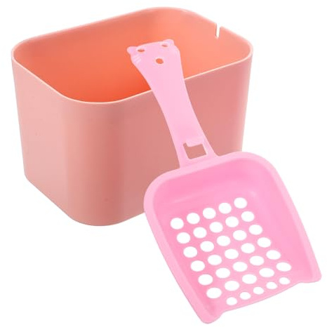 Toyvian 1satz Katzenstreu Schaufel Mit Eimer Praktisches Reinigungswerkzeug Für Katzenbesitzer Ergonomischer Griff Leichtgewichtig Und Komfortabel Für Tägliche Pflege Von Katzenstreu