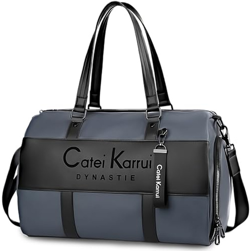 Kleine Sporttasche für Damen und Herren, 25L Duffle Bag Handgepäcktasche mit Schuhfach & Nassfach, wasserdichte Sporttasche Damen für Reisen, Fitness, Gym, Schwimmen (Blau)