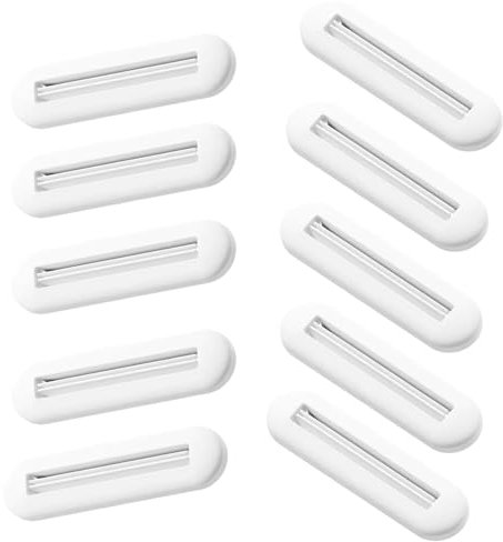 ZEPFJHE Set Of 10 Toothpaste Dispenser Simple Press Roller Hand Cream Tube Squeezer Clip For Home Bathrooms Travel Space Saving