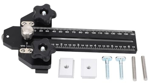 Streichmaß, präziser Zuschnitt mit Aluminiumführung zeichenlineal, verstellbarer Abstand für feine Holzarbeiten woodworking ruler, für Heimwerker und Tischlerprojekte