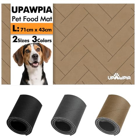 UPAWPIA Napfunterlage Hund Saugfähig Napfunterlage Katzen rutschfest Futtermatte Katzen Langlebig Hundenapf unterlage Schnelltrocknend Waschbar Kieselgur Unterlage katzennapf (Braun, 43 x 71 cm)