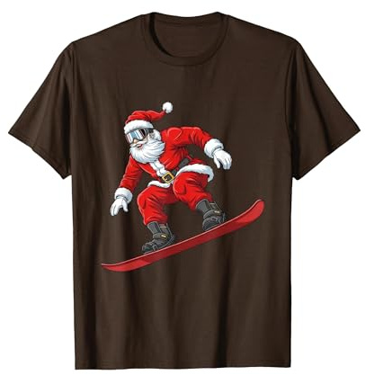 Planche à Neige Père Noël Snowboard T-Shirt