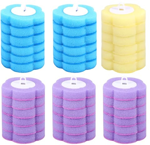 Engångs toalettborste set med förlängt handtag och hållare, toalettborstar, rengöringsset med 30/36 stycken rengöringsmedel, påfyllning, toalettborste set för badrum, tvättställ, badkar, golv