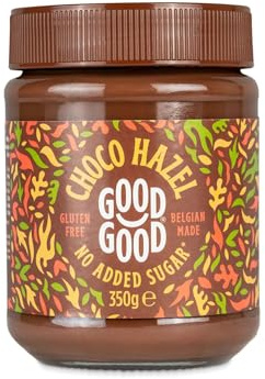 GOOD GOOD Belgian Choco Hazel with Stevia and Maltitol - No Added Sugar - Chocolate Hazel Spread - Gluten Free - Vegetarian Friendly - 12 oz (350g)