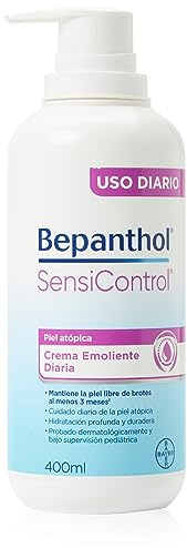 Crema Hidratante Piel Atópica - Bepanthol SensiControl Crema Emoliente Diaria con Pro-Vitamina B5 - Favorece una Hidratación Profunda y Duradera una Piel Sana y Protegida - 400 ml