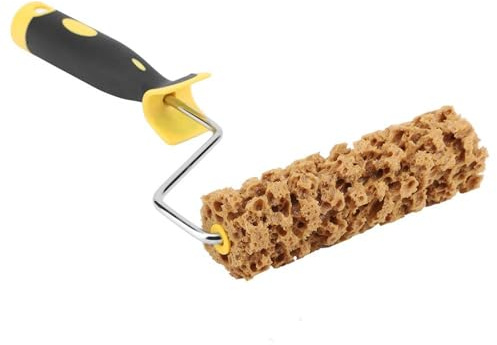 Texture Paint Roller with Handle, Foam Wall Painting Tool for Acrylics, Varnish & Decorative Finishes, 12-Inch Precision Roller Brush