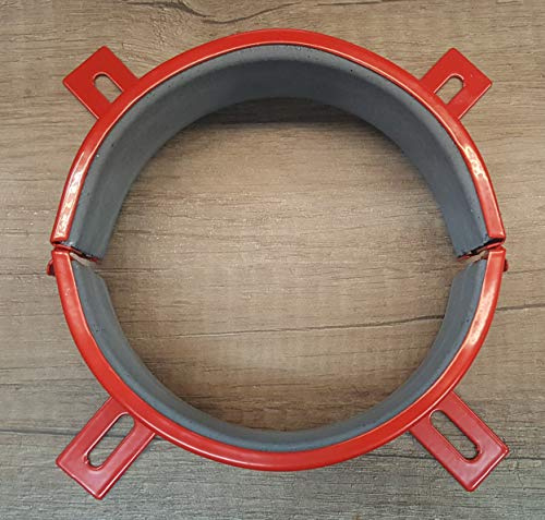 Rote Rohrmanschette mit Feuerschutzklassifizierung, 110 mm, bis zu 4 Stunden Brenndauer