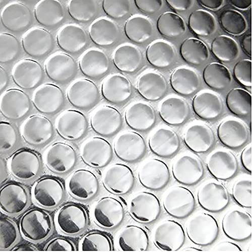 Yimihua Aluminium Vapour Barrier,Waterproof Foil Membrane Bubble Foil Insulation 4mm, Heat Reflective, for Attic, Garage, Shed, Hutch, Kennel, Campervan, Greenhouse(Size:1m*8m)