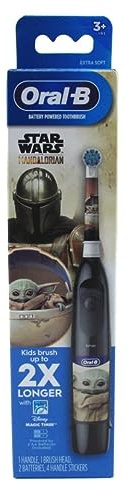 Oral-B Kid's Battery Toothbrush Featuring Star Wars The Mandalorian, for Kids 3+
