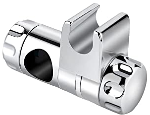 Staffa Supporto Doccia, Universale Doccia Supporto Regolabile per Doccetta, Supporto Doccetta Scorrevole, Ruotabile 360°, Cromo, per Asta Doccia 25mm