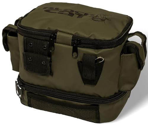Black Cat Accessory Keeper Pro 22x14x20cm - Angeltasche für Wallerzubehör, Tackletasche für Schlauchboote, Wallertasche, Tasche zum Wallerangeln