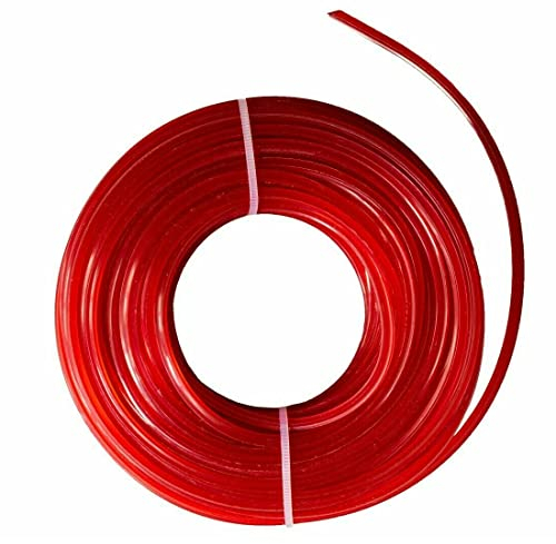 SolaDirect 2.7 mm x 15 m Nylon Strimmer Trimmer Line Star Shaped Heavy Duty Brush Cutter Wire – Red