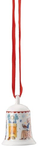 Hutschenreuther Sammelkollektion 22 Vor dem Kamin Porzellan-Miniglocke, 02250-727420-27919, Mehrfarbig, 5 cm