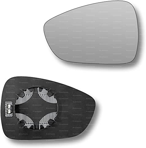 Less4spares Replacement Wing Mirror Glass Left Compatible with Citroen C4 SpaceTourer 2018-2021 CLIP-ON Passnager Near Side N/S Heated Convex
