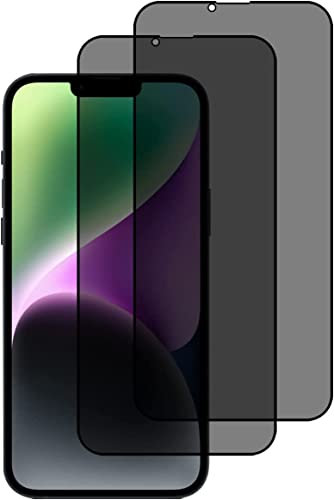 [2 Stück] Anti-Spy Privacy Tempered Glass Sichtschutz für iPhone 14 Plus/ 13 Pro Max, Blickschutzfolie Gehärtetem Glas, 9H Härte Anti-Spähen Glas Folie, Privatsphäre Schutz, Privacy Schutzglas