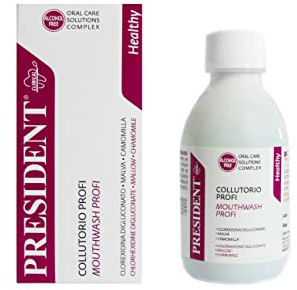 President - COLLUTORIO Liquido PROFI con Clorexidina, Previene e Contrasta la Placca, Carie e Gengiviti - 200 ml
