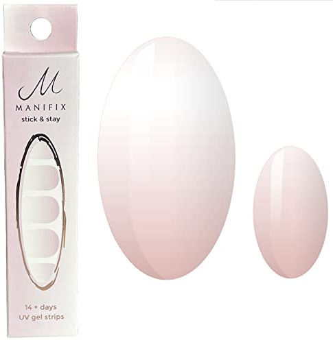 MANIFIX UV Gelfolien - ADORABLE babyboomer - Nagelfolie selbstklebend aus Nagellackgel, vegan & einfach entfernbar, DIY Fingernägel