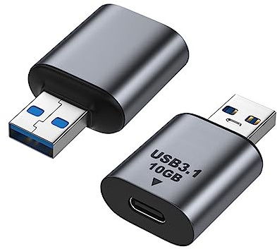 CY Adattatore USB-C USB 3.1 tipo C femmina a USB 3.0 A maschio adattatore dati 10 Gbps alimentazione dati per laptop, tablet, telefono