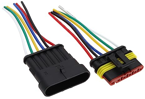 eMagTech Connecteur de Fil électrique 6 Broches AWG Terminal Voiture Auto étanche Connecteur Connecteur pour Courant jusqu'à 10A Pièces de Rechange Automobile 8cm Longueur 8cm