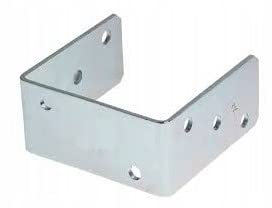 MiG-met - Ancrage de sol en U - Support de poteau en U - 100 mm - Profilé en zinc en U - Equerre métallique - Douille de sol pour poteau en bois - Support d'équerre en U - Galvanisé - Douille de sol