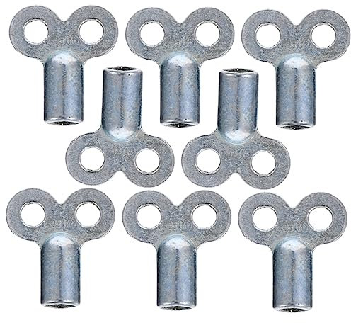 Mikikit 8pcs Radiator Bleed Keys Square Socket Vent Valve Plumbing Tool for Home Radiators Heating System Accessories