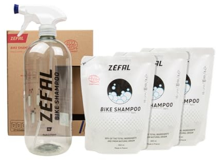 ZEFAL Bike Shampoo - Kit Limpieza Bicicleta con Ingredientes Naturales - Limpiador Bicicleta Ecocert - Pulverizador con 3 Recargas para Limpieza Bicicleta - 30 Lavados - Fabricado en Francia
