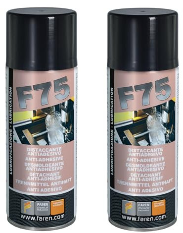Faren F75, Lubrificante Silicone Antidesivo, Elimina Cigolii, Facilita Inserimento Profili, Ideale per Materie Plastiche e Gomma, 400ml (2)