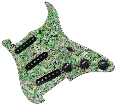 7-Wege-Typ, voll bestücktes, vorverdrahtetes Schlagbrett, SSS-Single-Coil-Tonabnehmer, exquisites Set für E-Gitarre Ersatzteile für Schlagbrett-Tonabnehmer (Color : A)