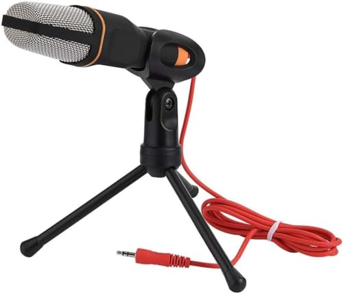 Sångmikrofon Trådbunden stereomikrofon Stationär dator Vokalmikrofon Karaokemikrofon (Color : Black)