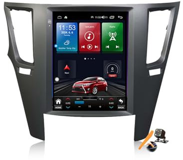 YLOXFW Ts3, Android 14.0 Coche Radio 2 DIN Estéreo para S-ubaru Outback 4 Legacy 5 2008-2014 GPS Sat Navi 9.7'' Cartablet Multimedia Vídeo Reproductor BT FM Receptor con Carplay 4G 5G WiFi DSP SWC
