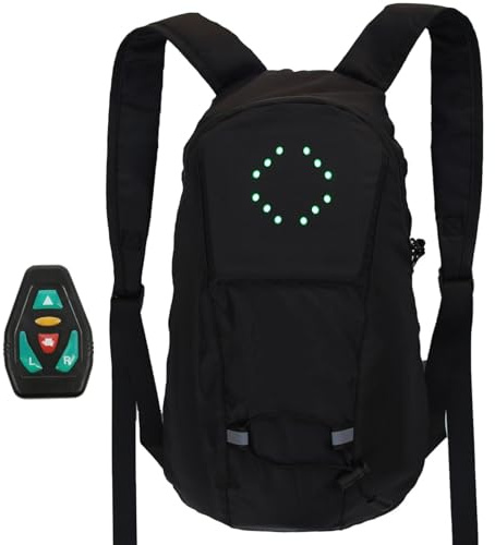 Ryggsäck med blinkers - reflekterande ryggsäck med lätt fjärrkontroll, USB-uppladdningsbar säkerhet ryggsäck | för USB-uppladdningsbart cykelpaket