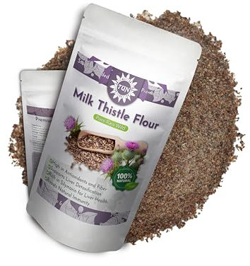 Premium Milk Thistle Seed Flour Gluten-Free - 100% Natural, High in Antioxidants, Fiber & Protein, Non-GMO - Ideal for Baking, Smoothies & Gluten-Free Recipes (200g)