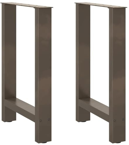 vidaXL Esstischbeine Naturstahl 2 STK. 60x(72-73) cm Stahl