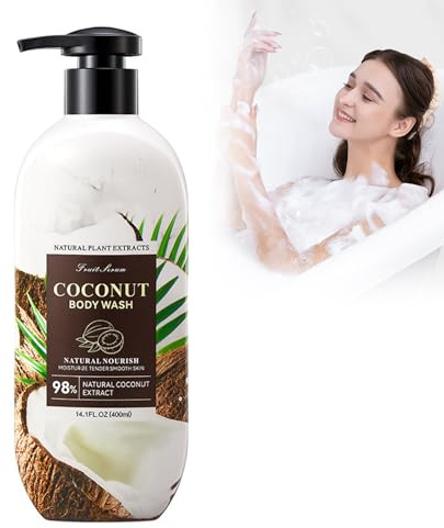 Coco Gel de baño 400ml, lavado hipoalergénico para pieles sensibles y secas, Gel de ducha para pieles secas y Manchadas |Para el cuidado diario de Granos