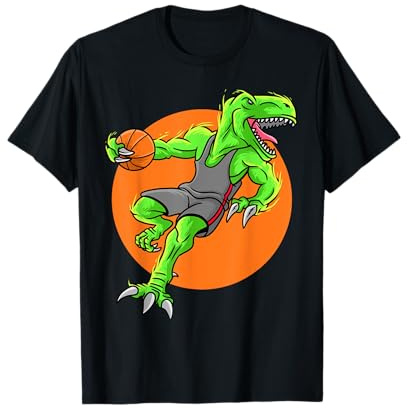 Basket Gioco Sport Baller T Rex Dinosauro Basket Maglietta