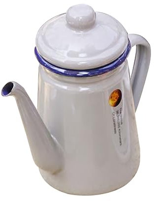OUNONA Enameled Coffee Frothing Pot Stylish Teakettle for Tea Coffee Non Slip Base for Home Cafes and Restaurants Unique Present for Friends