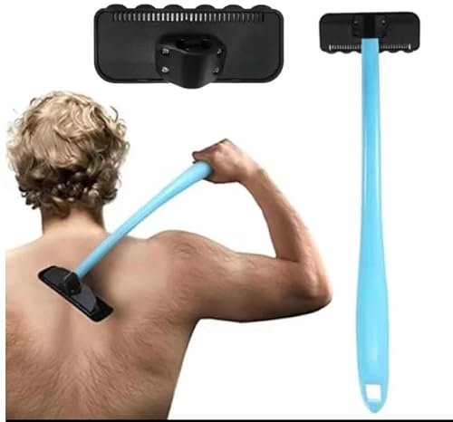 Rasoio a manico lungo per uomo e donna coltello da barba rasoio per la schiena depilazione completa del corpo tosaerba peli sul retro del corpo gambe