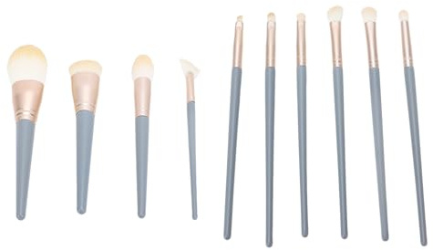 Yinhing 10 Pezzi Set di Pennelli Cosmetici, Set di Fibre Morbide a Polvere Sciolta Professional Makeup Brush Set per Viso Occhio (BLUE)