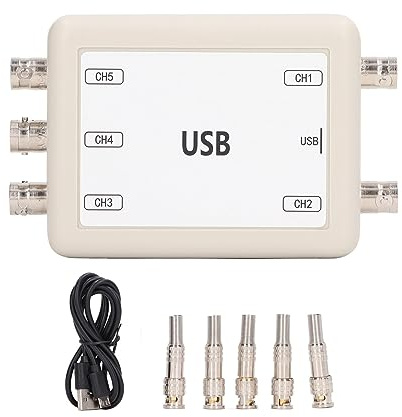 Virtueller Oszilloskop USB -PC -Oszilloskop 5 -Kanal Hochgenauiges tragbares digitales Oszilloskop mit 150 kHz -Probenahmungsrate für Elektroniktests ABS -Material