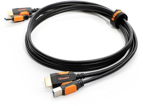 TESmart Cable KVM 8K de 1,5 m HDMI 2.1 48 Gbps + USB 3.0 5 Gbps 8K a 60 Hz, 4K a 120 Hz Ideal Para Estaciones de Trabajo y Control de Múltiples PC